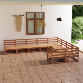 Gartenmöbel-Set 9-teilig aus massivem Kiefernholz von , Gartensets - Ref: Foro24-3075987, Preis: 624,99 €, Rabatt: %