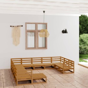 Garden furniture set 12 pieces solid pine wood by , Garden sets - Ref: Foro24-3076057, Price: 833,99 €, Discount: %