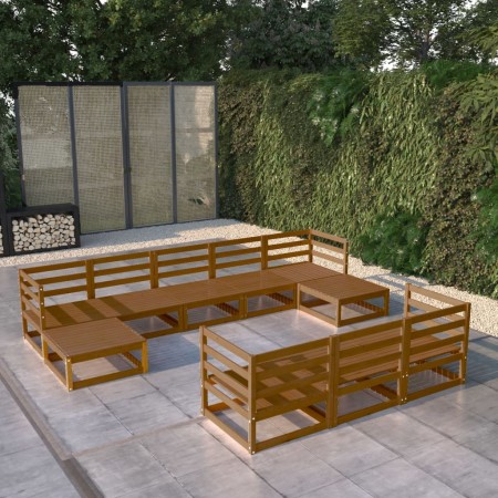 Juego de muebles de jardín 10 piezas madera maciza de pino de , Conjuntos de jardín - Ref: Foro24-3076112, Precio: 683,66 €, ...