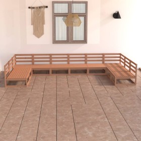 Juego de muebles de jardín 10 piezas madera maciza de pino de , Conjuntos de jardín - Ref: Foro24-3076152, Precio: 664,99 €, ...