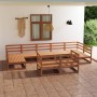 Juego de muebles de jardín 9 piezas madera maciza de pino de , Conjuntos de jardín - Ref: Foro24-3076202, Precio: 623,55 €, D...