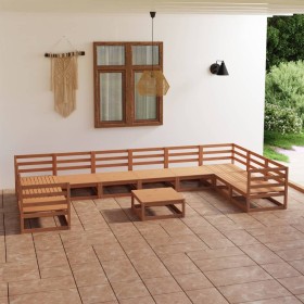 Garden furniture set 11 pieces solid pine wood by , Garden sets - Ref: Foro24-3076277, Price: 781,97 €, Discount: %