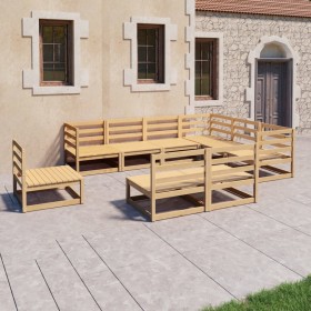 Gartenmöbel-Set 9-teilig aus massivem Kiefernholz von , Gartensets - Ref: Foro24-3075784, Preis: 531,77 €, Rabatt: %