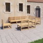 Juego de muebles de jardín 9 piezas madera maciza de pino de , Conjuntos de jardín - Ref: Foro24-3075784, Precio: 531,77 €, D...