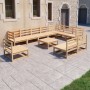 Juego de muebles de jardín 11 piezas madera maciza de pino de , Conjuntos de jardín - Ref: Foro24-3075799, Precio: 652,09 €, ...