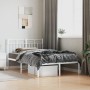 Metal bed frame with white headboard 120x200 cm by , Beds and slatted bases - Ref: Foro24-373738, Price: 93,01 €, Discount: %