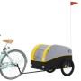 Black and yellow iron bicycle trailer 45 kg by , Bicycle trailers - Ref: Foro24-94134, Price: 83,11 €, Discount: %