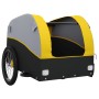 Black and yellow iron bicycle trailer 45 kg by , Bicycle trailers - Ref: Foro24-94134, Price: 83,11 €, Discount: %