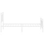 Metal bed frame with headboard and footboard white 90x190 cm by , Beds and slatted bases - Ref: Foro24-373750, Price: 69,65 €...