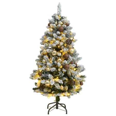 Artificial Christmas tree with hinges 150 LED and balls 150 cm by , Christmas trees - Ref: Foro24-3210090, Price: 115,40 €, D...