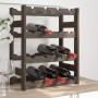 Wine rack for 16 bottles solid gray pine wood by , Wine racks - Ref: Foro24-373378, Price: 25,33 €, Discount: %