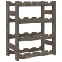 Wine rack for 16 bottles solid gray pine wood by , Wine racks - Ref: Foro24-373378, Price: 25,33 €, Discount: %