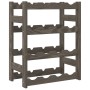 Wine rack for 16 bottles solid gray pine wood by , Wine racks - Ref: Foro24-373378, Price: 25,33 €, Discount: %