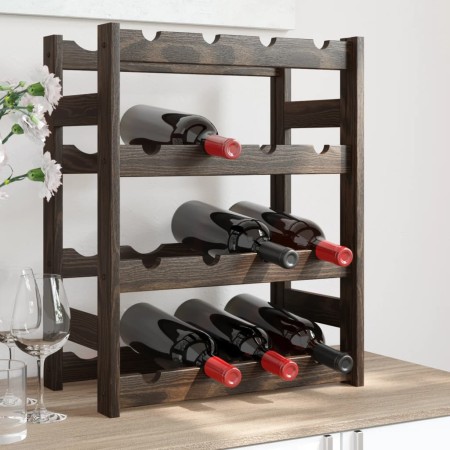 Wine rack for 16 bottles solid black pine wood by , Wine racks - Ref: Foro24-373400, Price: 25,33 €, Discount: %