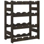 Wine rack for 16 bottles solid black pine wood by , Wine racks - Ref: Foro24-373400, Price: 25,33 €, Discount: %