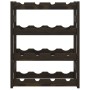 Wine rack for 16 bottles solid black pine wood by , Wine racks - Ref: Foro24-373400, Price: 25,33 €, Discount: %