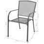 3-teiliges Garten-Essset aus anthrazitfarbenem Stahl von , Gartensets - Ref: Foro24-3074489, Preis: 221,39 €, Rabatt: %