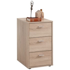 FMD Nightstand with 3 drawers oak color by FMD, Nightstands - Ref: Foro24-428806, Price: 140,99 €, Discount: %