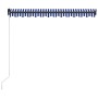 Manual retractable awning with blue and white LED 350x250 cm by , Awnings - Ref: Foro24-3055224, Price: 425,27 €, Discount: %