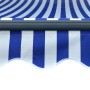 Manual retractable awning with blue and white LED 350x250 cm by , Awnings - Ref: Foro24-3055224, Price: 425,27 €, Discount: %