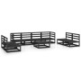 Garden furniture set 9 pieces black wood pine wood by , Garden sets - Ref: Foro24-3075438, Price: 607,73 €, Discount: %