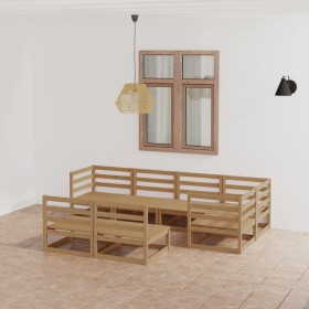 Garden furniture 7 pieces honey brown solid pine wood by , Garden sets - Ref: Foro24-3075607, Price: 453,99 €, Discount: %