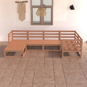 Muebles de jardín 6 piezas marrón miel madera maciza de pino de , Conjuntos de jardín - Ref: Foro24-3075687, Precio: 391,99 €...