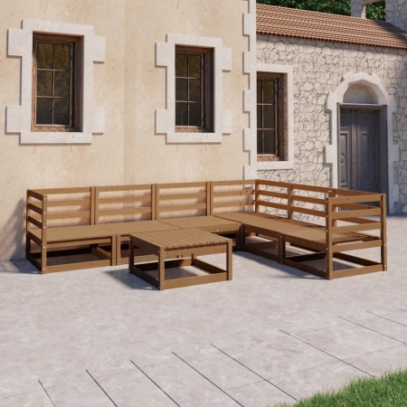 Garden furniture 7 pieces honey brown solid pine wood by , Garden sets - Ref: Foro24-3075742, Price: 445,56 €, Discount: %