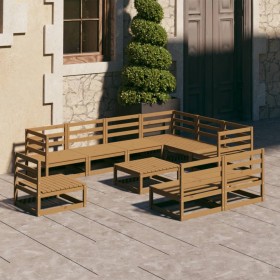 Garden furniture 10 pieces honey brown solid pine wood by , Garden sets - Ref: Foro24-3075812, Price: 742,99 €, Discount: %