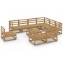 Garden furniture 10 pieces honey brown solid pine wood by , Garden sets - Ref: Foro24-3075812, Price: 741,61 €, Discount: %