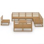 Garden furniture 10 pieces honey brown solid pine wood by , Garden sets - Ref: Foro24-3075812, Price: 741,61 €, Discount: %