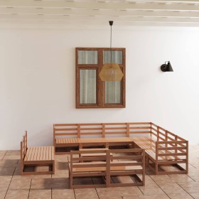 Garden furniture 12 pieces honey brown solid pine wood by , Garden sets - Ref: Foro24-3075892, Price: 837,99 €, Discount: %