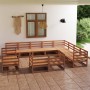 Garden furniture 12 pieces honey brown solid pine wood by , Garden sets - Ref: Foro24-3075957, Price: 813,45 €, Discount: %