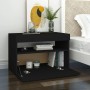 Bedside tables LED lights 2 pcs black plywood 60x35x40cm by , Nightstands - Ref: Foro24-3082777, Price: 78,98 €, Discount: %