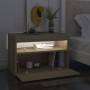 Sonoma plywood bedside table with LED lights 60x35x40 cm by , Nightstands - Ref: Foro24-3082780, Price: 52,27 €, Discount: %