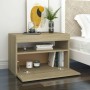 Sonoma plywood bedside table with LED lights 60x35x40 cm by , Nightstands - Ref: Foro24-3082780, Price: 52,27 €, Discount: %