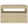 Sonoma plywood bedside table with LED lights 60x35x40 cm by , Nightstands - Ref: Foro24-3082780, Price: 51,99 €, Discount: %