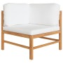 Garden furniture set 7 pieces teak wood and cream cushions by , Garden sets - Ref: Foro24-3087204, Price: 744,51 €, Discount: %