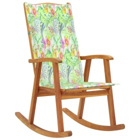 Rocking chair with solid acacia wood cushions by , Garden chairs - Ref: Foro24-3064191, Price: 188,49 €, Discount: %