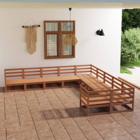 Gartenmöbel-Set 10-teilig aus massivem Kiefernholz von , Gartensets - Ref: Foro24-3076007, Preis: 725,99 €, Rabatt: %