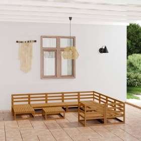 Garden furniture set 11 pieces solid pine wood by , Garden sets - Ref: Foro24-3076032, Price: 752,99 €, Discount: %