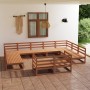 Juego de muebles de jardín 11 piezas madera maciza de pino de , Conjuntos de jardín - Ref: Foro24-3076212, Precio: 786,55 €, ...