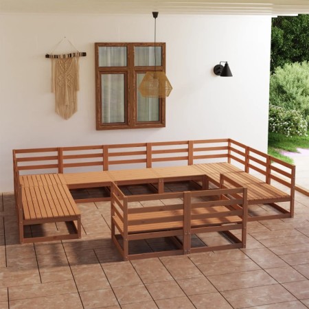 Garden furniture set 11 pieces solid pine wood by , Garden sets - Ref: Foro24-3076212, Price: 785,99 €, Discount: %