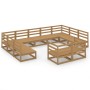 Garden furniture set 11 pieces solid pine wood by , Garden sets - Ref: Foro24-3076212, Price: 785,99 €, Discount: %