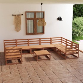 Gartenmöbel-Set 10-teilig aus massivem Kiefernholz von , Gartensets - Ref: Foro24-3076267, Preis: 718,99 €, Rabatt: %