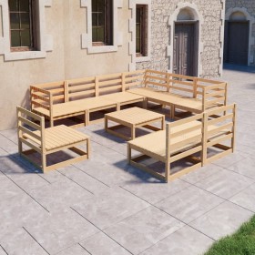 Garden furniture set 10 pieces solid pine wood by , Garden sets - Ref: Foro24-3075789, Price: 579,82 €, Discount: %