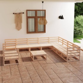 Gartenmöbel-Set 11-teilig aus massivem Kiefernholz von , Gartensets - Ref: Foro24-3075929, Preis: 659,98 €, Rabatt: %