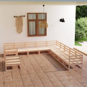 Gartenmöbel-Set 11-teilig aus massivem Kiefernholz von , Gartensets - Ref: Foro24-3075934, Preis: 666,40 €, Rabatt: %