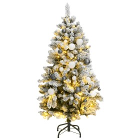 Artificial Christmas tree with hinges 150 LED and balls 120 cm by , Christmas trees - Ref: Foro24-3210105, Price: 75,14 €, Di...