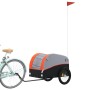 Schwarz-orangefarbener Fahrradanhänger aus Eisen, 45 kg von , Fahrradanhänger - Ref: Foro24-94124, Preis: 78,65 €, Rabatt: %